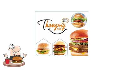 Order a burger at Thangrry Club