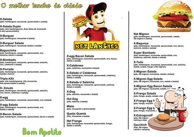 Net Lanches oferece uma variedade de opções para os amantes dos hambúrgueres