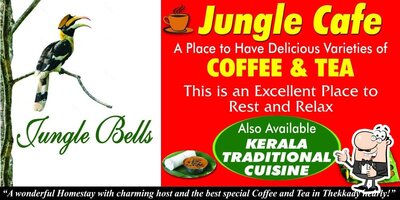 The advertisement displays information about Cafe