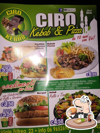 Ciro Kebab propone un'ampia selezione di opzioni per gli amanti dell'hamburger