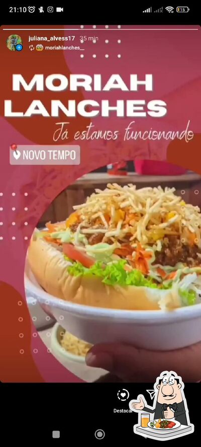 Comida em Moriah Lanches