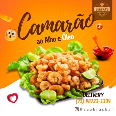 A publicidade mostra informações sobre o Seabras Bar e Restaurante