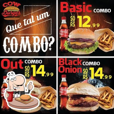 Experimente um hambúrguer no Cow Burger