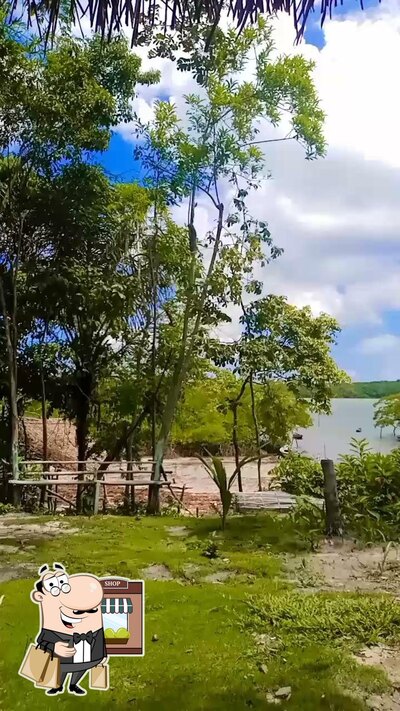Você pode espairecer no na área externa do Berçario das ostras