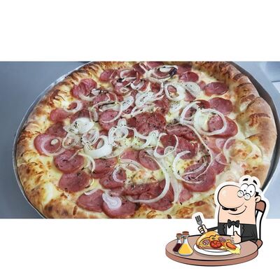 Escolha pizza no Lá Lucca - Esfiharia e Pizzaria