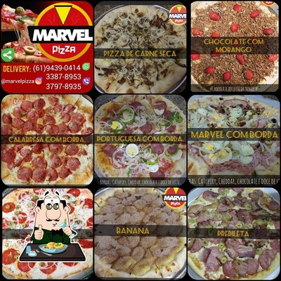 Platos en Marvel Pizza