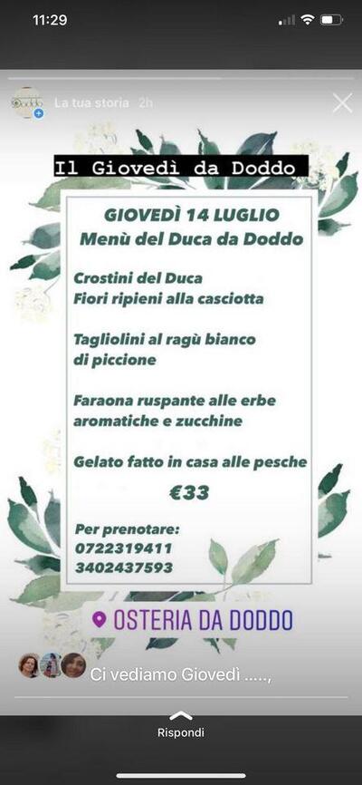 Leggi le informazioni su Osteria Da Doddo