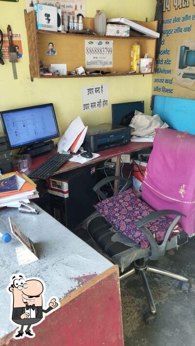 Take a seat at one of the tables at Bijnor Jan Sewa Kendra