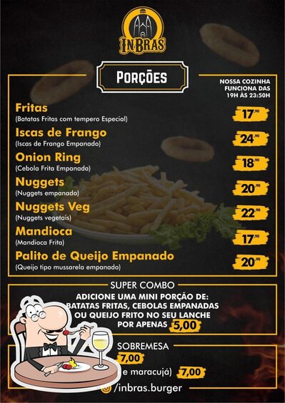 Comida em Inbras Burger