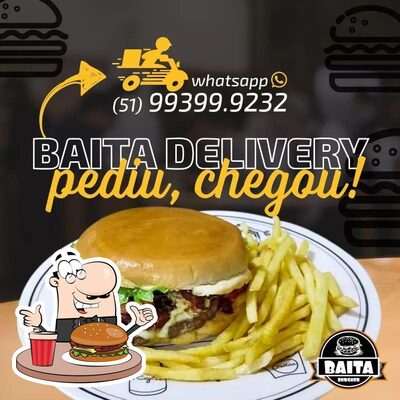 Peça um hambúrguer no Baita Burguer Delivery Gravataí RS