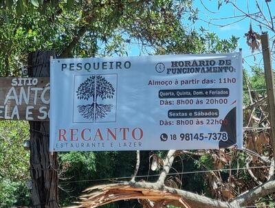 Leia as informações sobre o Pesqueiro Recanto Restaurante e Lazer