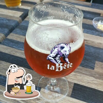 You can get a glass of light or dark beer