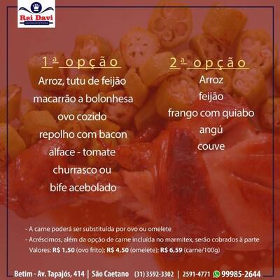 Leia as informações sobre o Rei Davi Churrascaria e Petiscaria