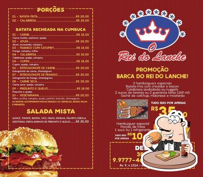 Experimente um hambúrguer no Rei Do Lanche