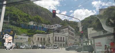 Desfrute da vista da área externa do Restaurante Esplanada