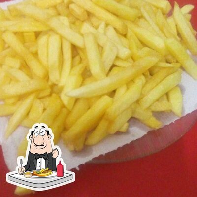 At Point do hambúrguer em caf you can order French fries