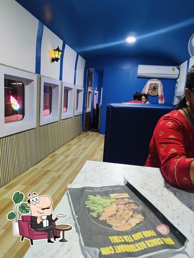 The interior of Rail coach restaurant