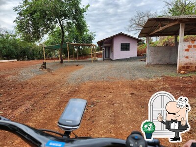 Você pode espairecer no na área externa do Apoio da Fran