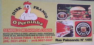 A marca do Disk Frango o Perninha