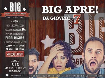 La pubblicità contiene informazioni su Big Cucina e Grill
