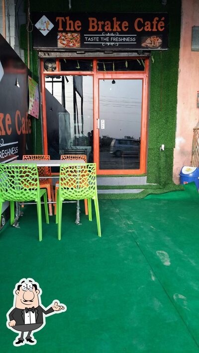 Take a seat at one of the tables at The Brake cafe