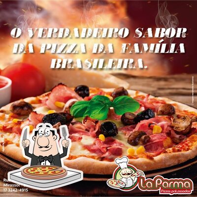 No Pizzaria Laparma Mirassol, você pode desfrutar de pizza