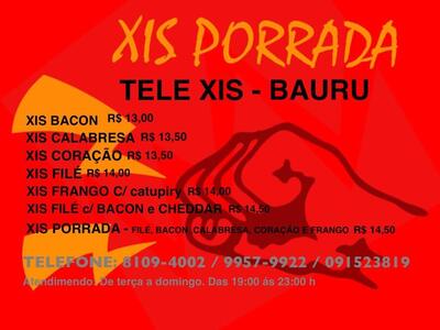 Olhe as informações sobre o XIS Porrada