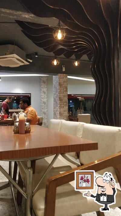 The interior of Sam's Pizza
