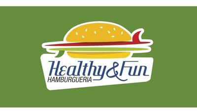 A representação gráfica da marca do Healthy & Fun Hamburgueria