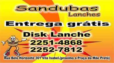 Olhe as informações sobre o Sandubas Lanches