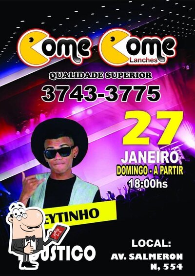 Aqui está a publicidade do COME COME Lanches