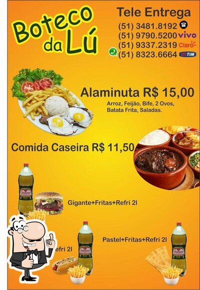 A publicidade apresenta informações sobre o Boteco Da Lú