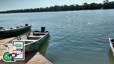 Você pode espairecer no na área externa do Flutuante do Bisteca