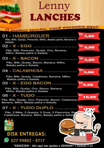 Delicie-se com um hambúrguer no Lenny Lanches