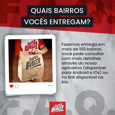 A publicidade apresenta informações sobre o Super Burger
