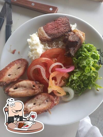 Peça pratos de carne no Pesque Pague Batista