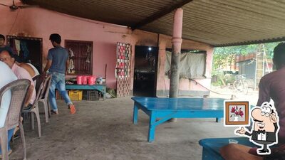 Take a seat at one of the tables at Shib Parbati Dhaba