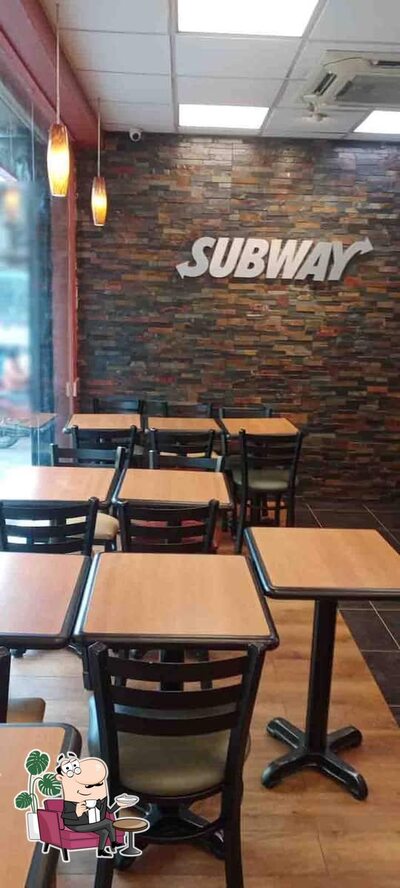 The interior of Subway