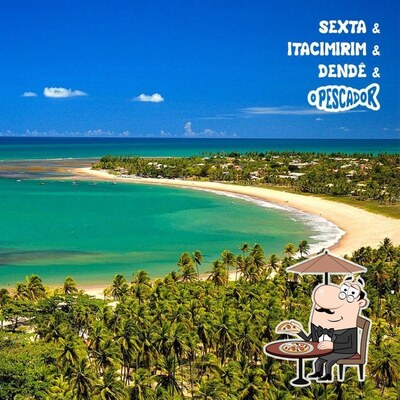 Você pode espairecer no na área externa do O Pescador