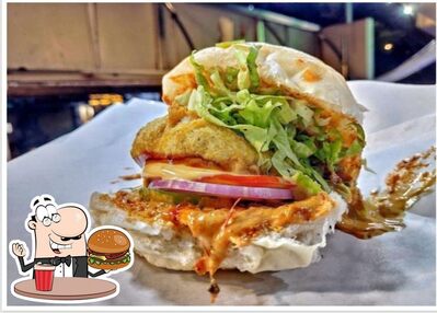 Try out a burger at Crunchy Vada Pav By Nirmalas Kitchen and Fusion Vada Pav