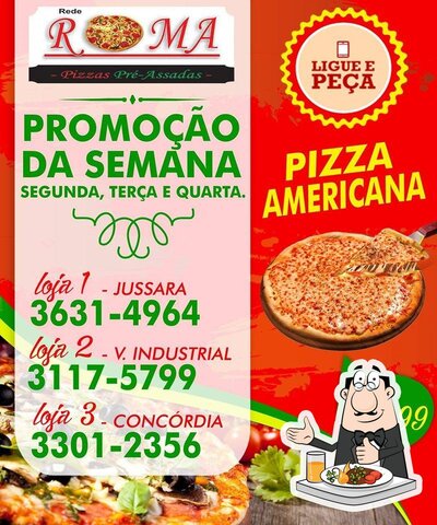Platos en Roma Pizzas