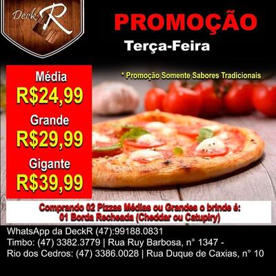 Aqui está a publicidade do Deck Pizza