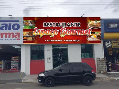 A representação gráfica da marca do Restaurante Espaço Gourmet