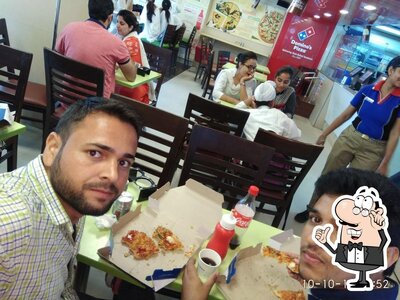 The interior of Domino's Pizza Outside City Square Mall, Jammu