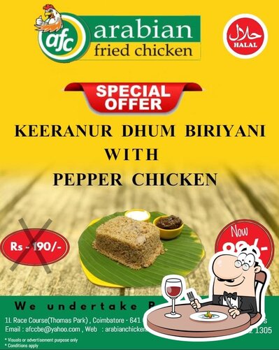 Food at Arabian Fried Chicken