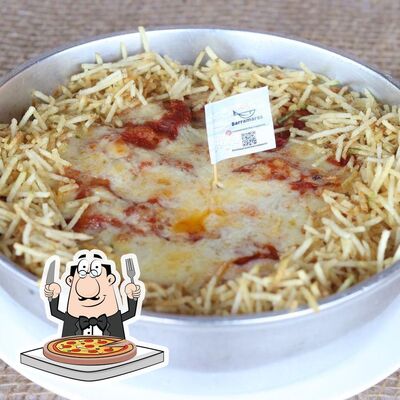 Escolha pizza no Restaurante Barramares
