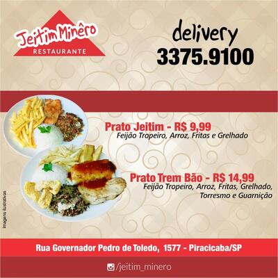 A publicidade apresenta informações sobre o Jeitim Minêro