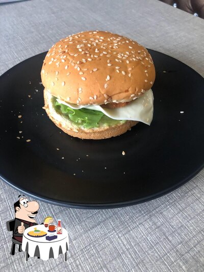 Try out a burger at The Sandbox Cafe