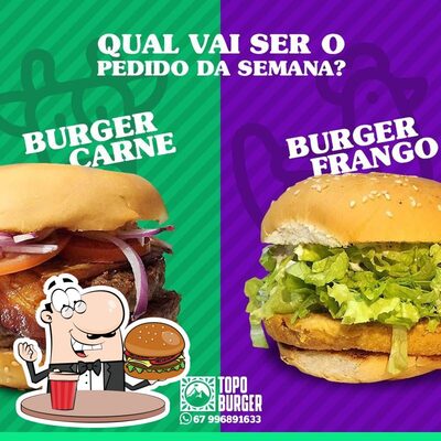 Experimente um hambúrguer no TOPO Burger