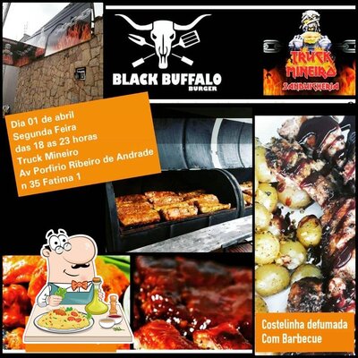 Platos en Black Buffalo Burger